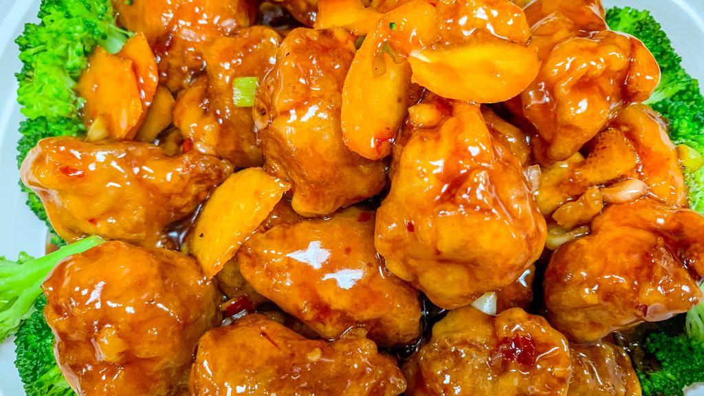 Orange Chicken Or Beef · Hot and spicy. Tender fillet of marinated beef delicately sauce and seasoned with imported orange peels.