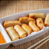 Baby Egg Rolls · 9 pcs. chicken egg rolls. Served with sweet and sour sauce.
