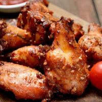 Grilled Chicken Mix Plus Wings Dinner · Chicken thighs, legs, and wings grilled to perfection. (6 pieces total). Served with golden ...
