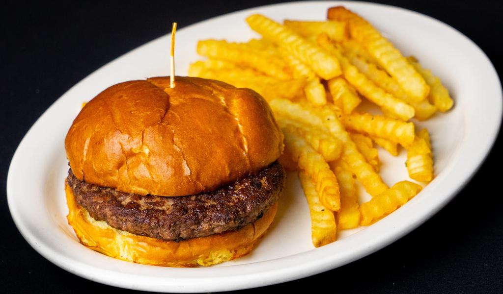 Build Your Own Burger · Tender wagyu beef placed on a grilled brioche bun. Keep it simple or stack it high! Served with french fries or tator tots