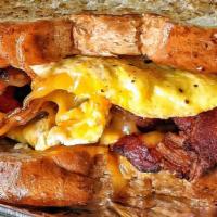 Bacon, Egg, & Cheese Sandwich · Crispy bacon with egg and a choice of cheese on your choice of bread.