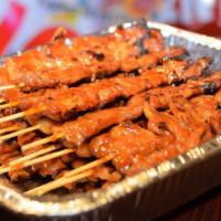 Pork Bbq On Stick · Thinly sliced pork pieces marinated in special mixture of seasonings and spices.