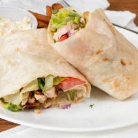 Chicken Caesar Wrap · Grilled chicken breast, romaine lettuce, tomato, onion, parmesan cheese and Caesar dressing....