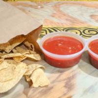 Chips · Corn chips. Salsa is NOT included, please order separately.