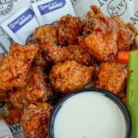 Boneless Wings · 1.5 LB served with celery and bleu cheese or ranch