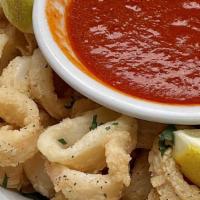 Calamari Fritti · Crispy fried calamari with house marinara.