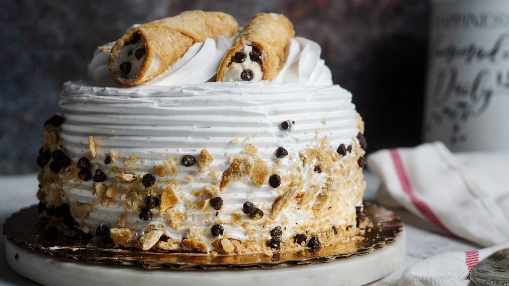 Cannoli Cake · Delicious cream cheesecake with a graham cracker base.