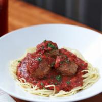 Spaghetti & Meatballs · Marinara or meat sauce.