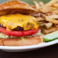 High Plains Bison Burger · All natural; lettuce & tomato.