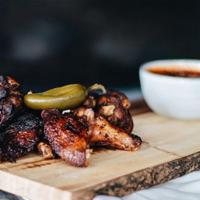 Fire-Kissed Wings (10 Piece) · Rubbed with special spices & grilled over hickory