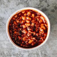 Hickory Pit Beans · Loaded with our barbecue meat, they are legendary