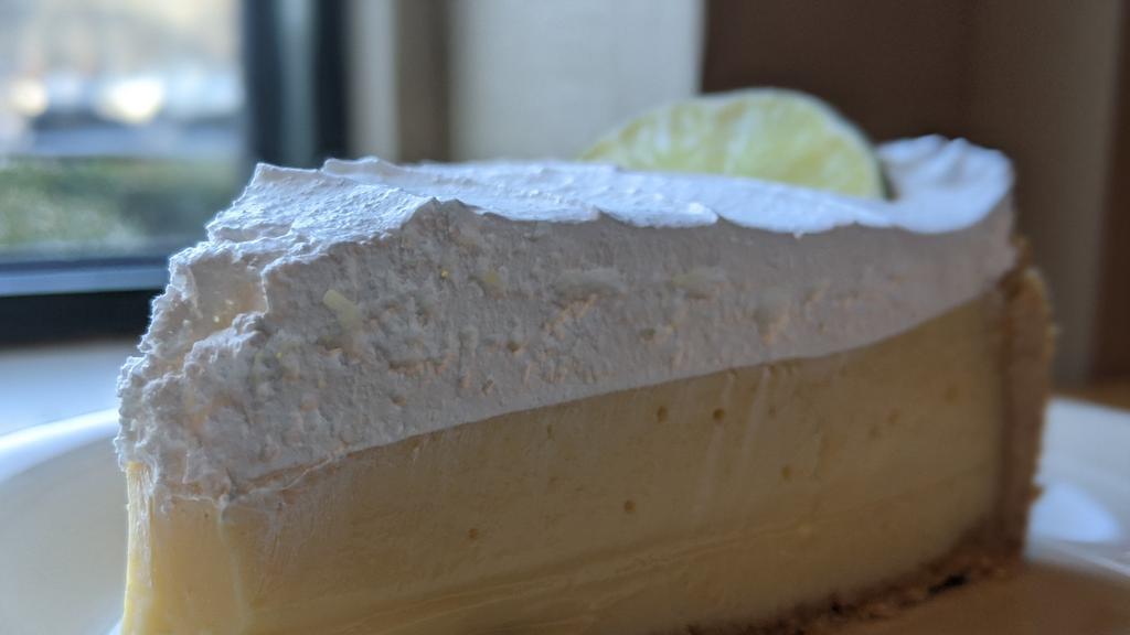Key Lime Pie · A tangy and smooth filling made with real Key Lime juice in a tasty graham cracker crust.