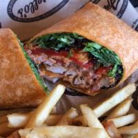 Pollo Italiano Sandwich · Marinated flame grilled chicken breast, roasted red peppers, Provolone cheese, parsley gremo...