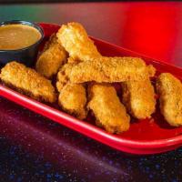 Fried Pickles · Hand breaded Ohio made dill pickle spears with southern herb remoulade.