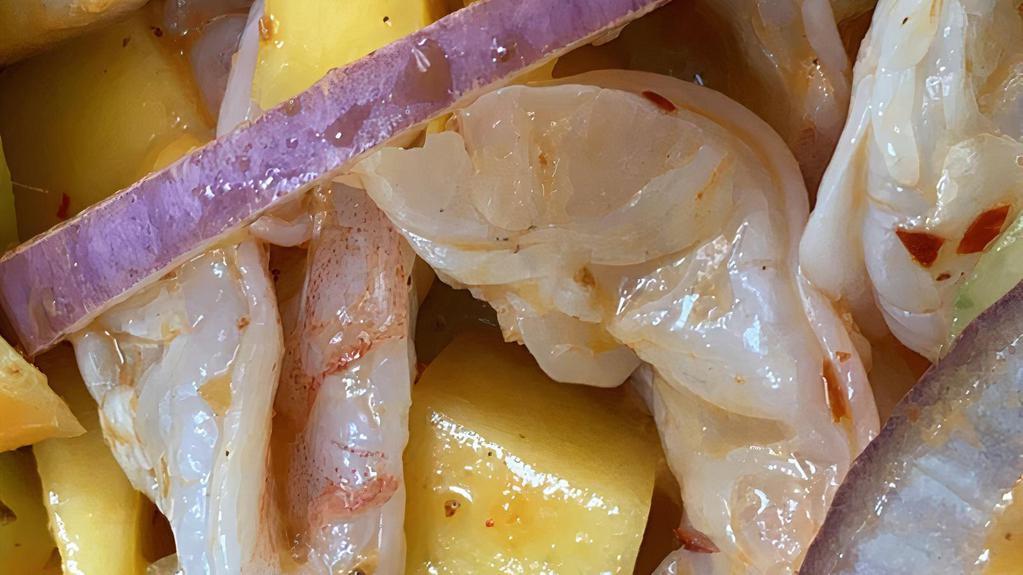 Aguachile Grande Con Camarones / Large Aguachile With Shrimp · 