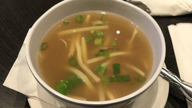 Hot And Sour Soup · Vegan. Bamboo shoots, and green onions. Sweet and sour flavor.