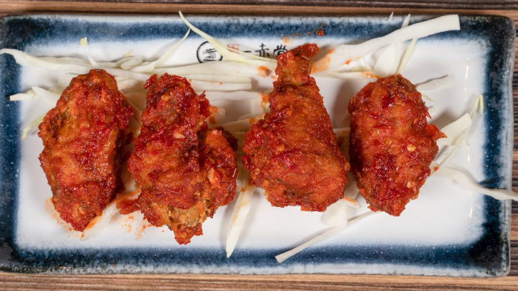 Chicken Wings(Spicy) · Deep fried chicken wings with house made sauce.