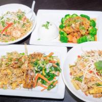 Shrimp Fried Rice · Stir fried rice with shrimps and assorted vegetables.