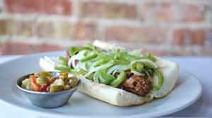 Itallian Sausage Sandwich · Savory sausage with grilled onion and tasty green peppers.