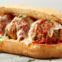 Meatball Sub · Mama's 100% beef meatballs with pasta sauce and Mozz.