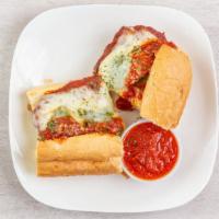 Freddy Sandwich · Italian sausage patty, with house made marinara, mozzarella cheese and sweet peppers.