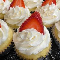 Shortcake · Our classic vanilla cake  fill with a strawberries and topped with a fresh strawberry