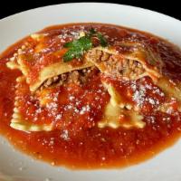 Meat Ravioli · Our mouthwatering homemade Meat Raviolis includes 6 large raviolis, filled with a blend of c...