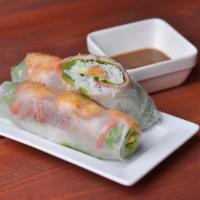 House Springrolls | Goi Cuon (Qty 2) · Shrimp and pork wrapped in rice paper with vermicelli and fresh greens served with peanut sa...