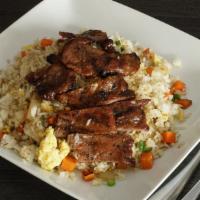Grilled Pork Fried Rice · Fried rice with marinated grilled pork