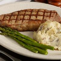 New York Strip Steak (16 Oz) · Char-broiled to its fullest flavor. Gluten free