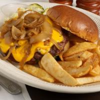 Jameson’S Burger · With sautéed onions and American cheese.
