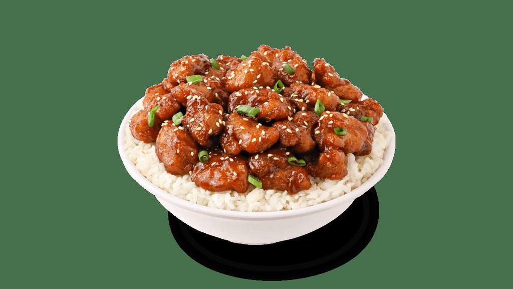 Sesame Chicken · Crispy chicken tossed with our bold and spicy sesame sauce and sesame seeds.