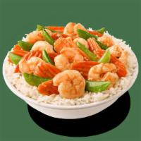 Shrimp & Vegetables · Tender shrimp stir-fried with snap peas and carrots in a mild, light sauce.