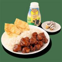 Kid'S Meal · Kid's entree with choice of rice or Asian Noodles.  Includes 2 cream cheese puffs, and a kid...