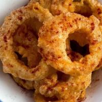 Pub Onion Rings · Fried onion rings, Smokeheads Texas Mop BBQ Sauce