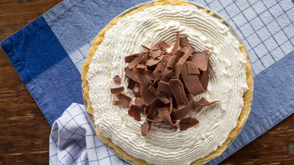 French Silk · A most exquisite chocolate pie.   Made with a rich milk chocolate filling, whipped until light and airy and topped with our real whipped cream.
