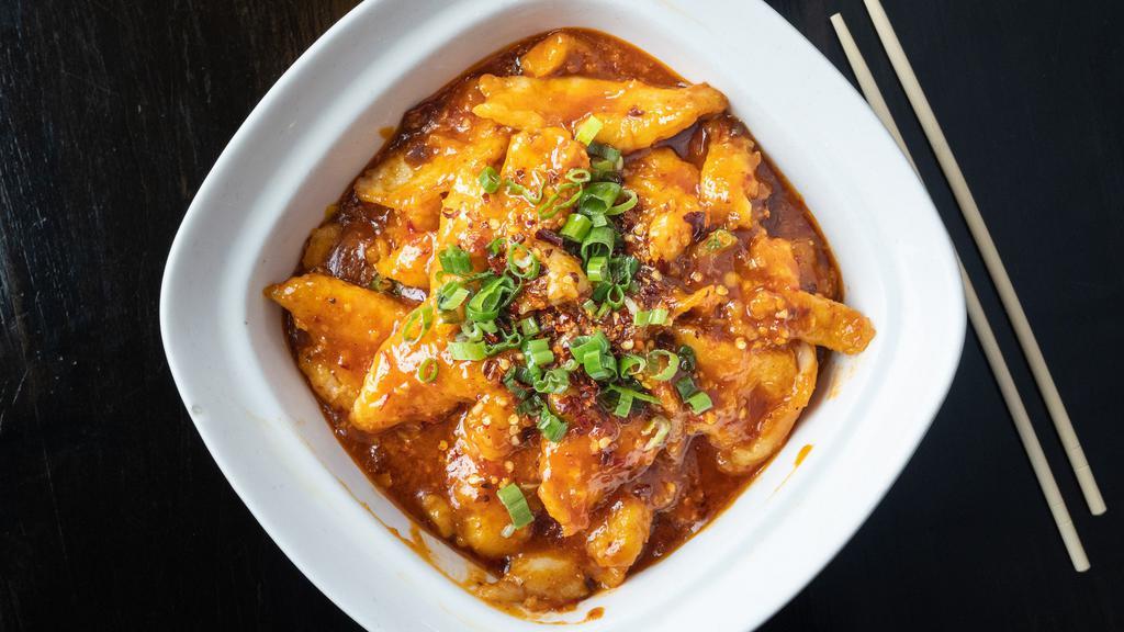 Boiled Sliced Fish In Hot & Spicy Sauce · Spicy.
