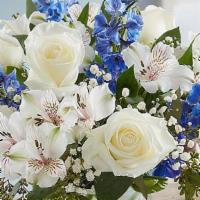 Wonderful Wishes Bouquet · Our rustic, easy bouquet in shades of blue and white captures every wish you want to express...