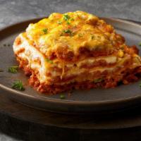 Lasagna Bolognese · Hearty Bolognese with Italian sausage, ground beef, creamy ricotta, freshly shredded mozzare...