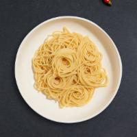 Byo Spaghetti · Fresh spaghetti pasta cooked with your choice of sauce and toppings!