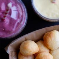 Combo (Yucca Bread + Smoothie) · Bread + smoothie. A perfect match!