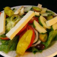 Green Salad · Fresh salad with a variety of green vegetables typically served on a bed of lettuce. Add chi...