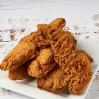 Chicken Tenders · Crispy chicken fingers with your choice of dipping sauce. Includes a small portion of french...
