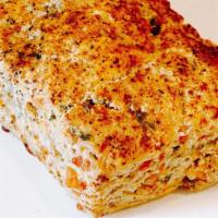 Chili Cheddar Chive Scone · Contains: Wheat, Egg, Dairy