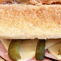 Parisien · Butter, ham, Swiss cheese and cornichon on a baguette. Famous and extremely simple, it is th...