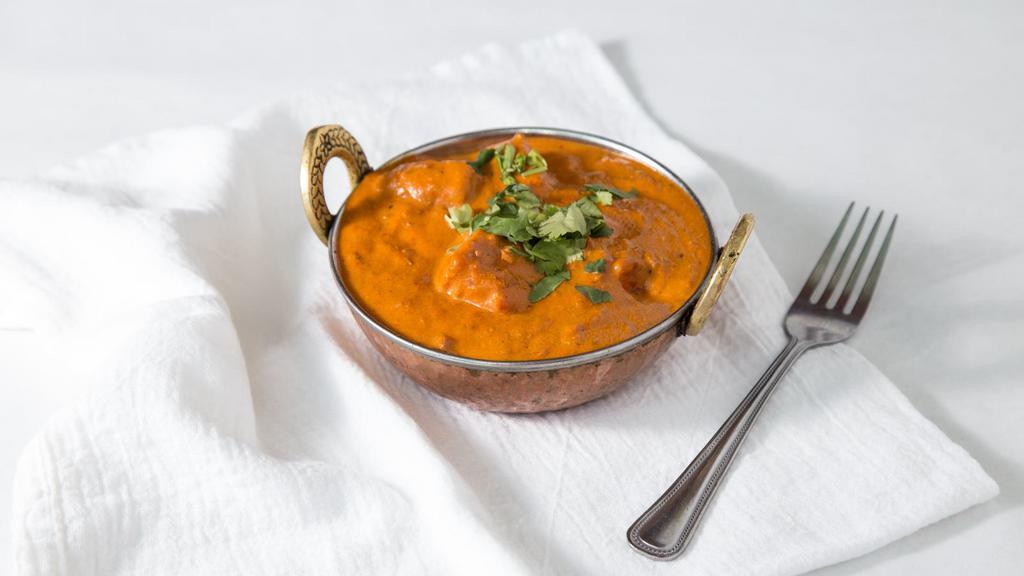 Chicken Tikka Masala · Most popular. Creamy tomato sauce crowns white, boneless chicken chunks with tangy spices. Served with fragrant saffron and basmati rice.