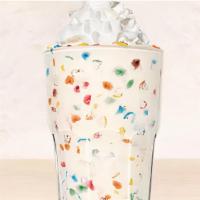 Birthday Cake Froyo Shake · This delicious shake made with Vanilla gelato, Cake Batter froyo, and Sprinkles, topped with...