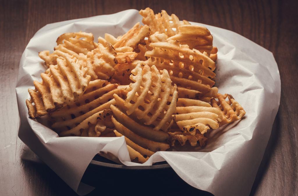 Waffle Fries Side · Crispy waffle cut fries.