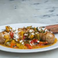 Gluten Free Sweet Italian Sausage · House made, roasted peppers and goat cheese