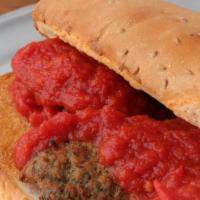 Meatball Sub · With provolone and red sauce